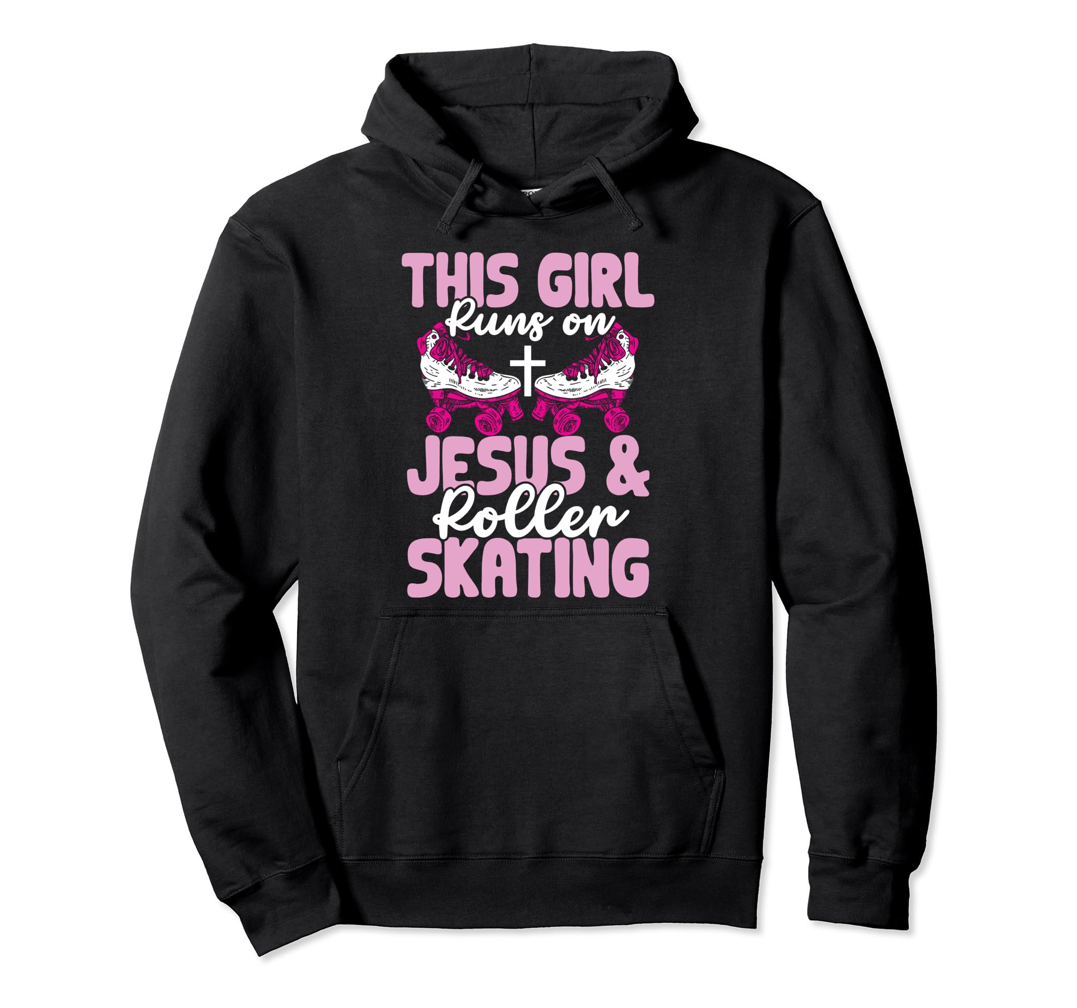 Runs Jesus And Roller Skating Rollerskate Hoodie - Streetwear Style Unisex - T-Shirt, Sweatshirt, Hoodie