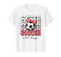 Groovy Soccer Coquette Bow Soccer All T-Shirt - Aesthetic Graphic Unisex - T-Shirt, Sweatshirt, Hoodie