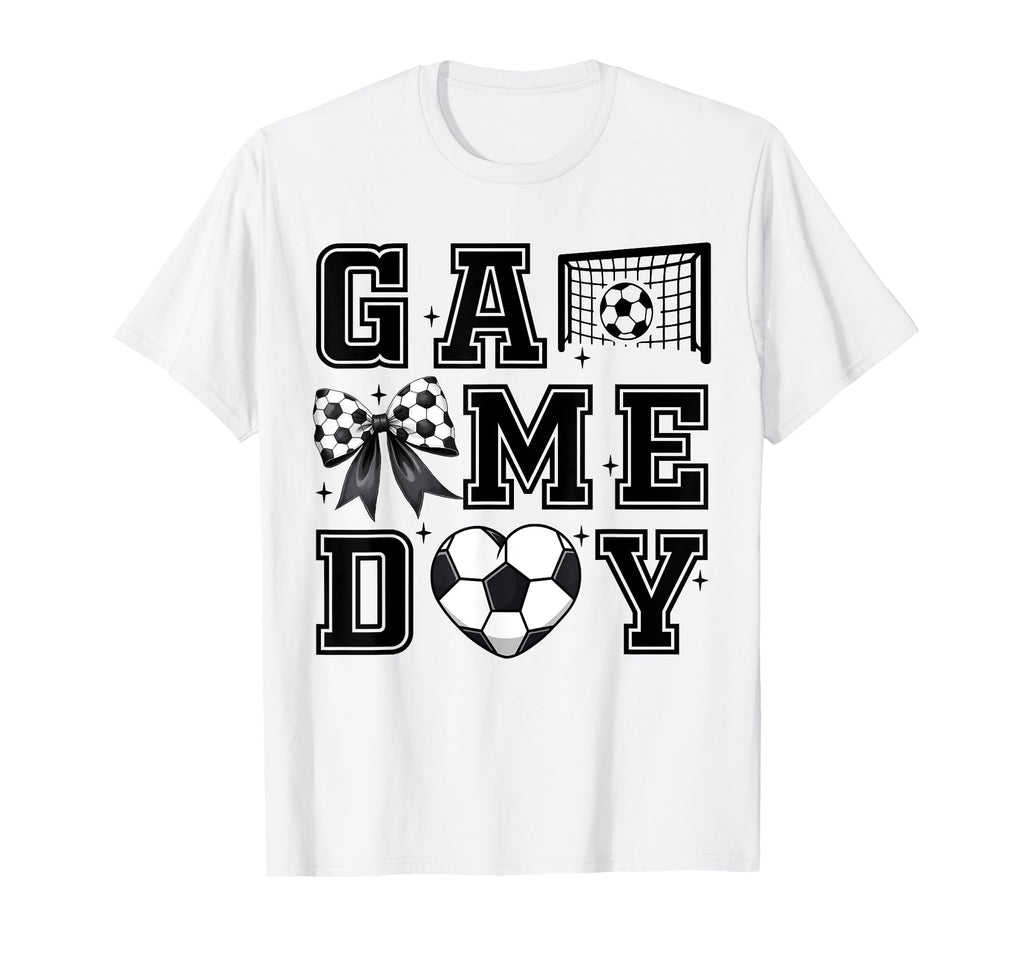 Soccer Coquette Bow Gameday Cheer Mom T-Shirt - Streetwear Style Men Women - T-Shirt, Sweatshirt, Hoodie