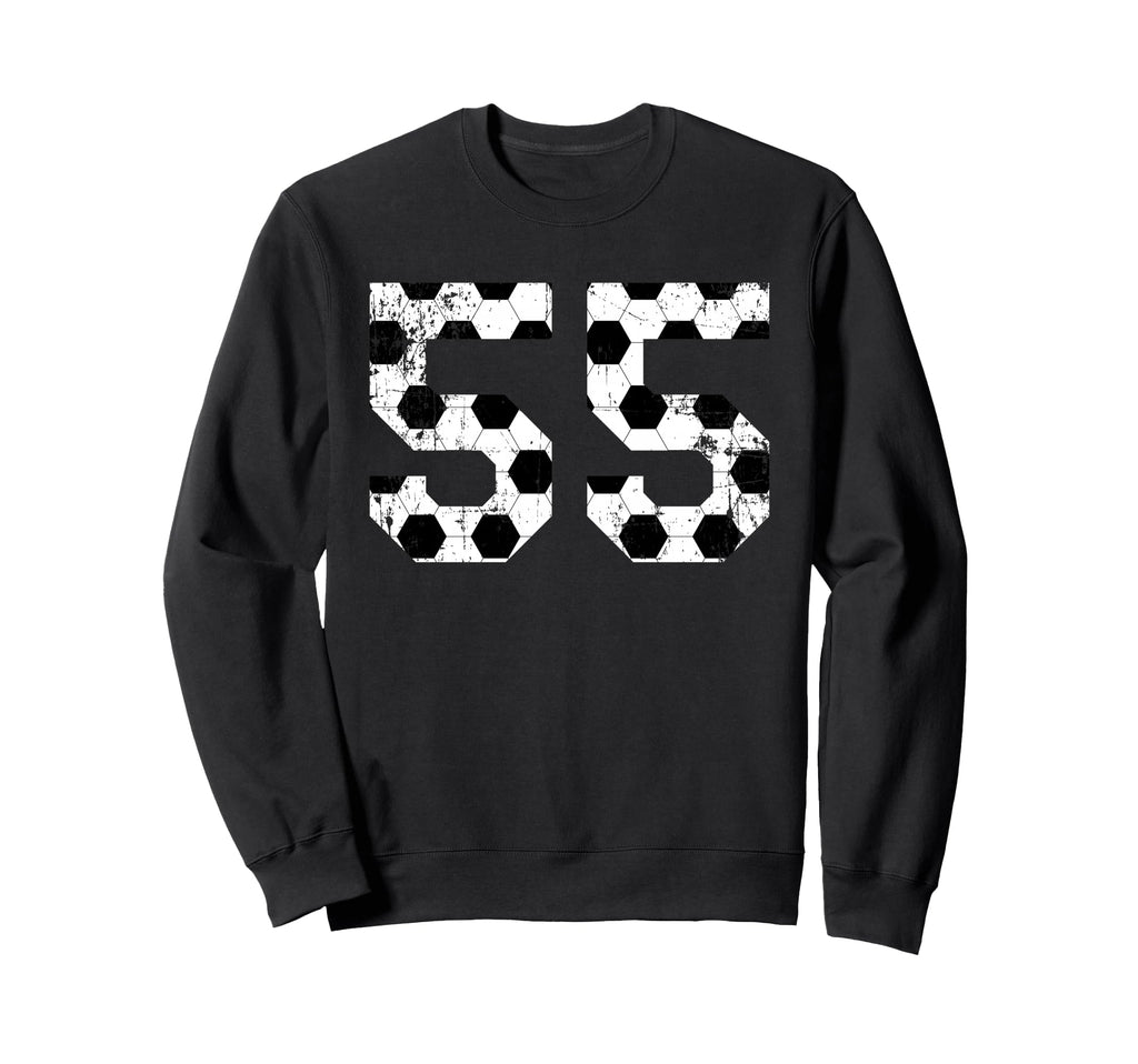 Soccer 55 Jersey Number Sweatshirt - Novelty Apparel Unisex - T-Shirt, Sweatshirt, Hoodie
