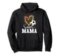 Soccer Mama Leopard Heart Colorful Hoodie - Minimalist Print Unisex - T-Shirt, Sweatshirt, Hoodie