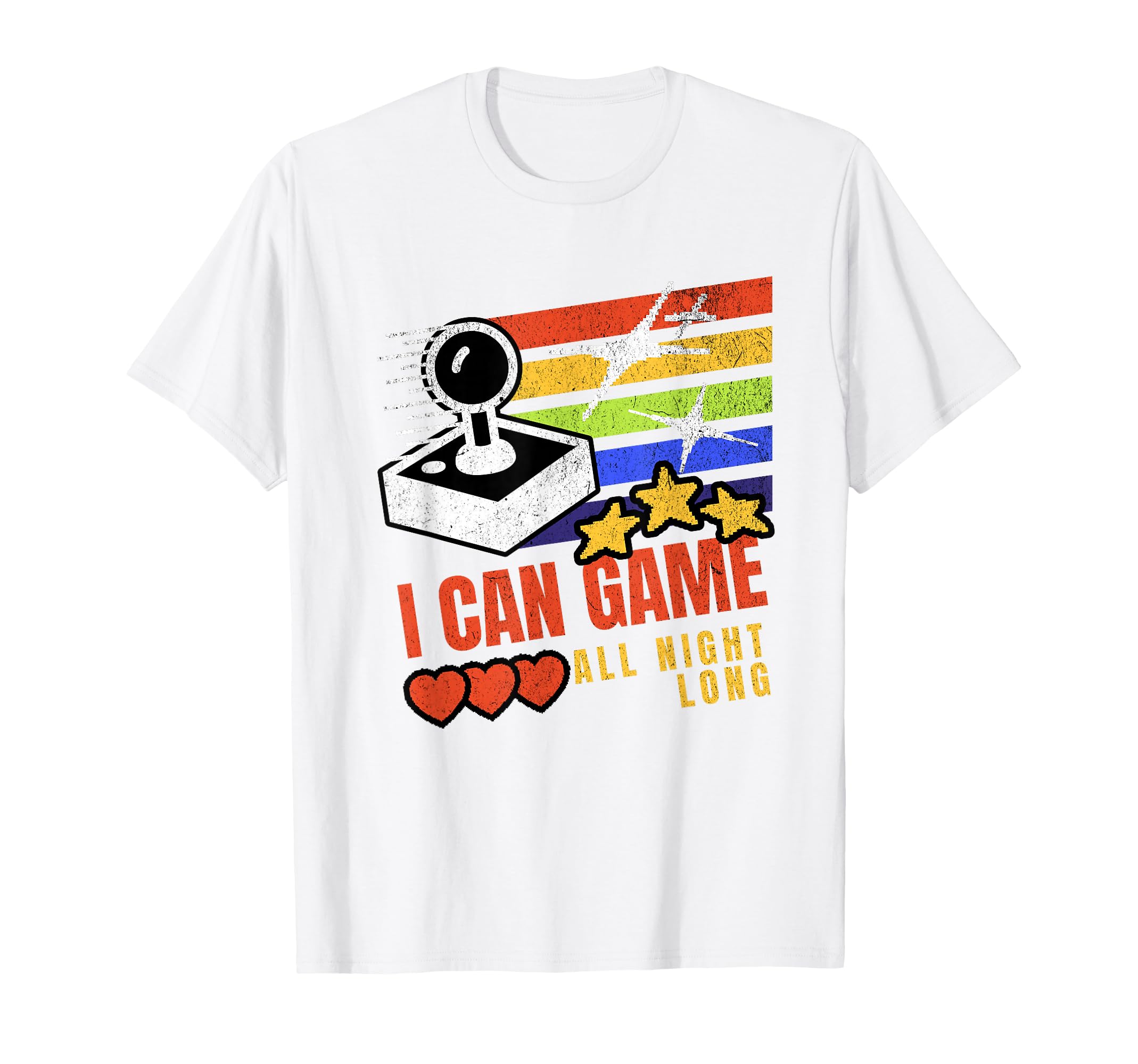 I Can Game All Night Long Arcade T-Shirt - Fun Novelty Design for Adults - T-Shirt, Sweatshirt, Hoodie