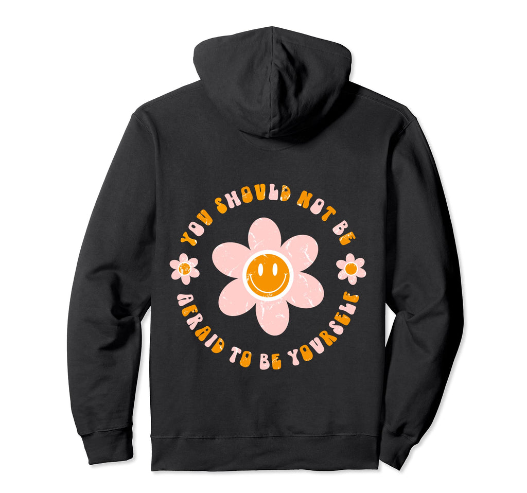 Writing Back Hippie Flower Boho Hoodie - Novelty Apparel Unisex - T-Shirt, Sweatshirt, Hoodie