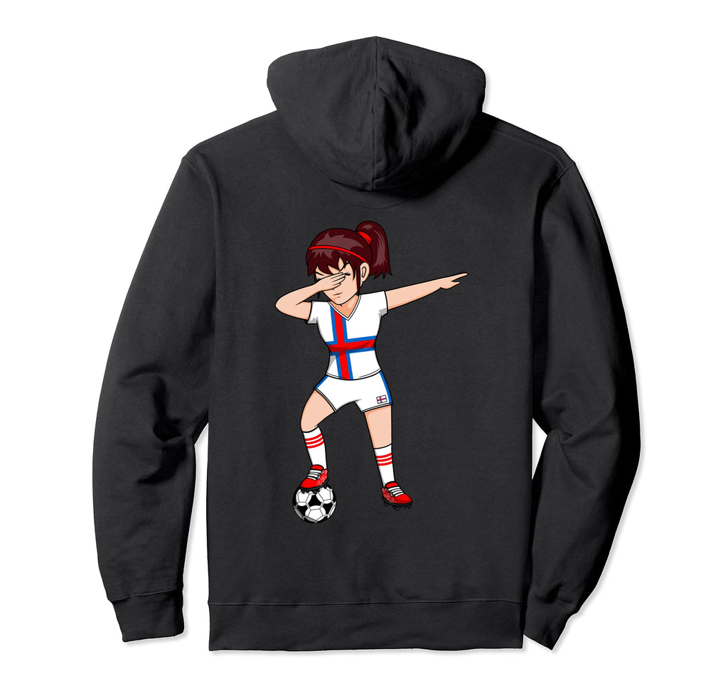 Dabbing Soccer Faroe Islands Jersey Hoodie - Graphic Print Men Women - T-Shirt, Sweatshirt, Hoodie