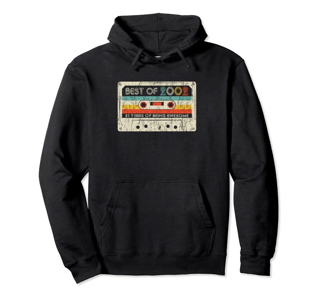 21St Birthday Gifts Best 2002 Cassette Hoodie - Custom Art Print Unisex - T-Shirt, Sweatshirt, Hoodie