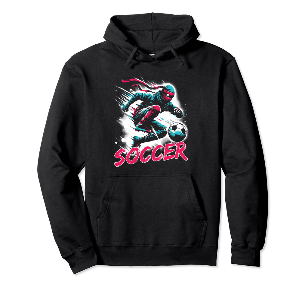 Soccer Ninja Ninja Playing Football Hoodie - Custom Art Print for Adults - T-Shirt, Sweatshirt, Hoodie