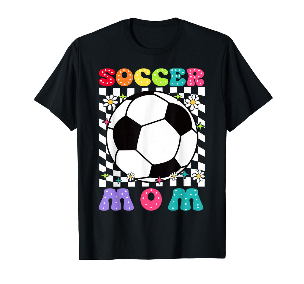 Soccer Mom Colorful Soccer Ball Mama T-Shirt - Casual Everyday Wear Unisex - T-Shirt, Sweatshirt, Hoodie