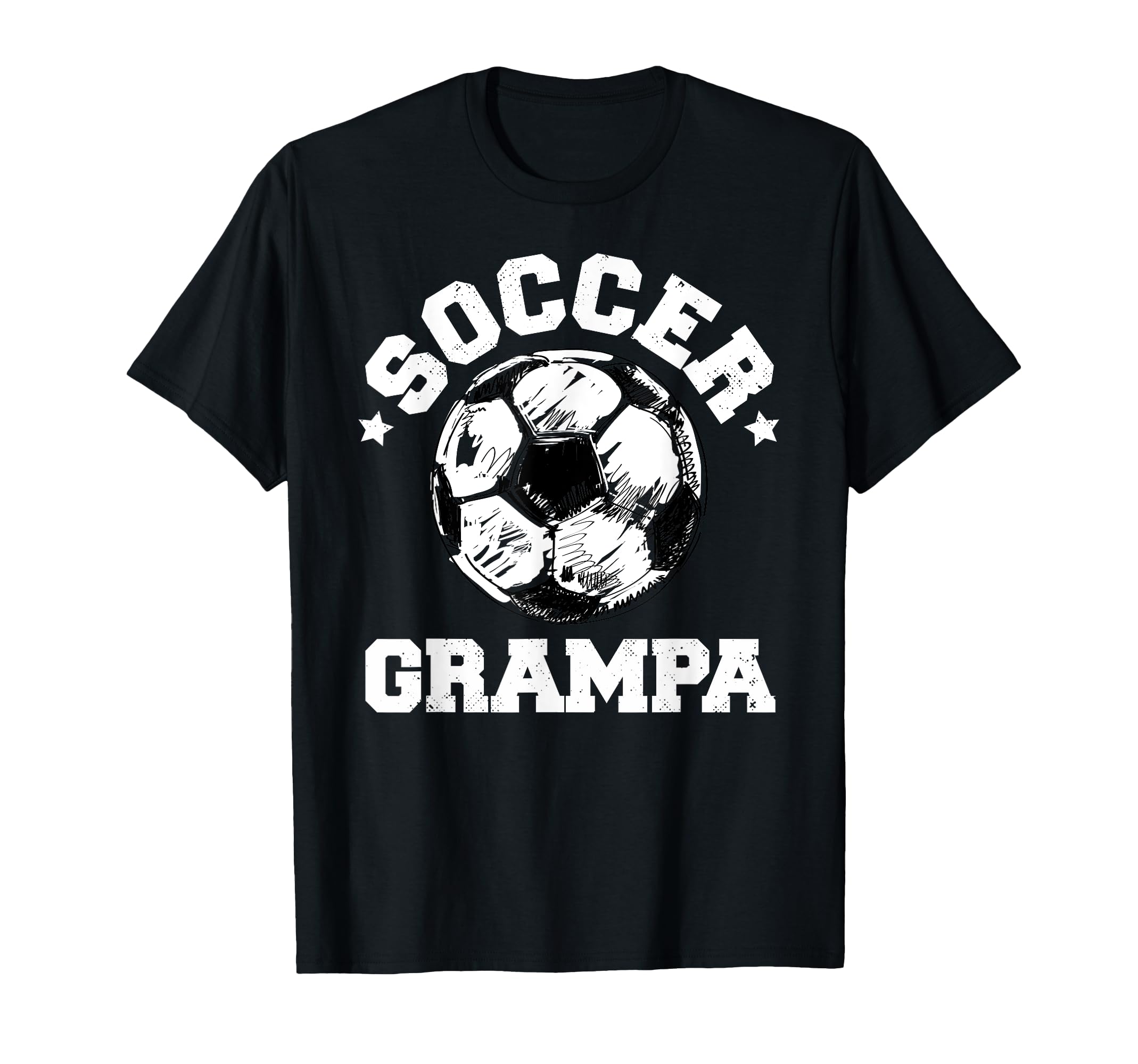 Soccer Grampa Soccer Ball Distressed T-Shirt - Custom Art Print Unisex - T-Shirt, Sweatshirt, Hoodie