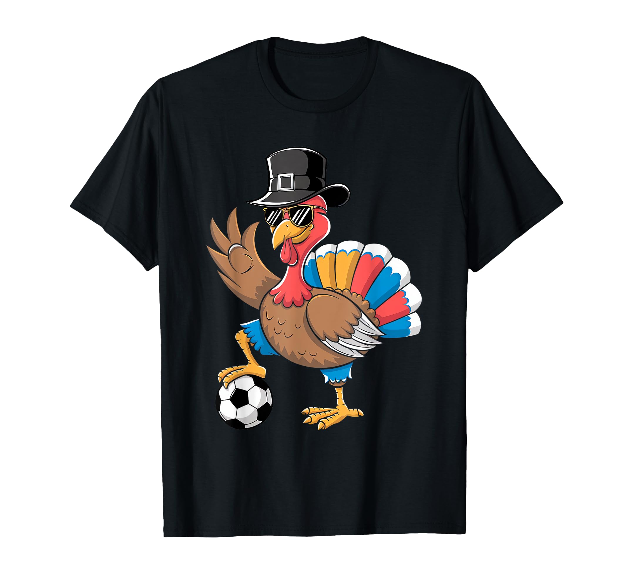 Soccer Thanksgiving Dabbing Turkey T-Shirt - Minimalist Print Men Women - T-Shirt, Sweatshirt, Hoodie