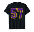 Purple Gold Number 57 Jersey Player T-Shirt - Custom Art Print Men Women - T-Shirt, Sweatshirt, Hoodie