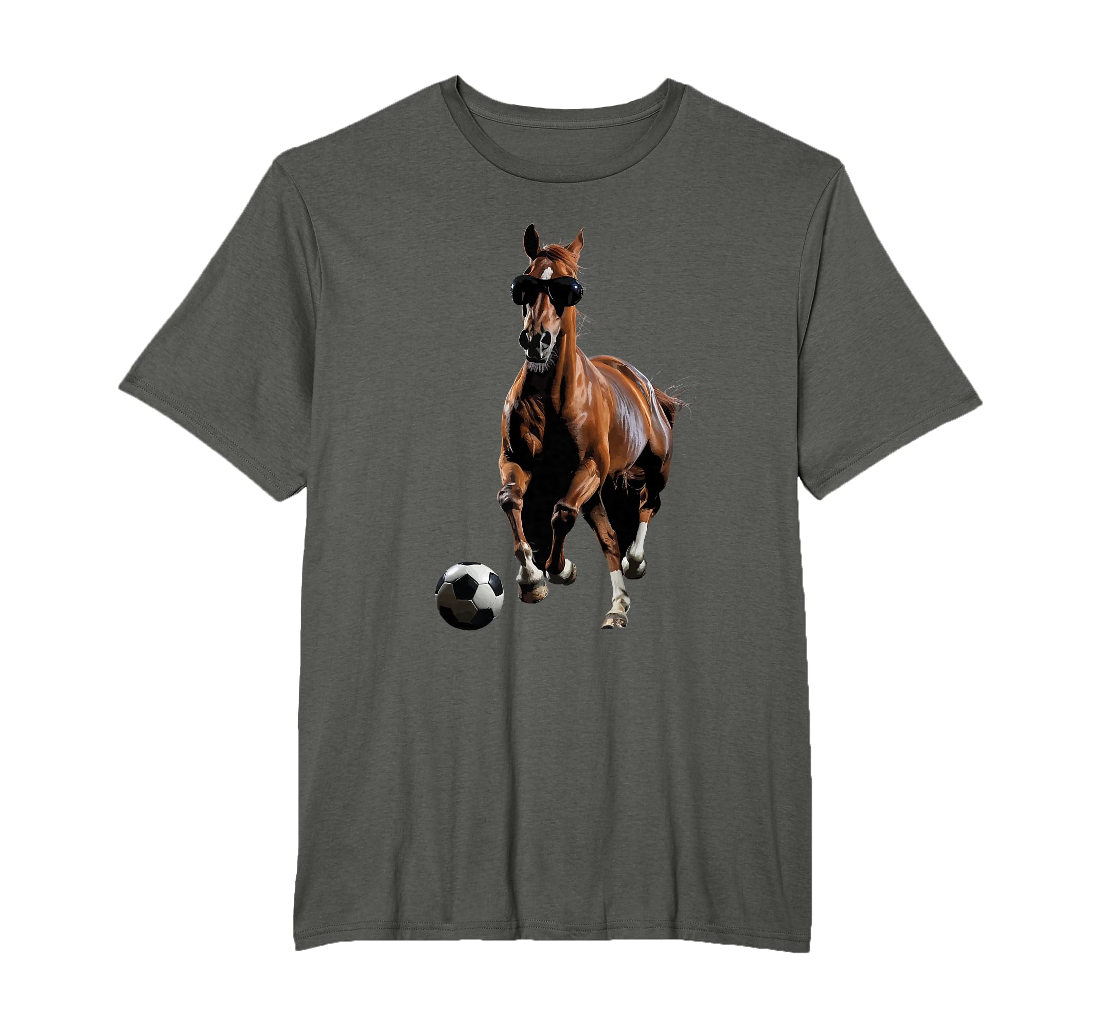 Horse Soccer Football T-Shirt - Minimalist Print Unisex - T-Shirt, Sweatshirt, Hoodie