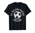 St Helena Parish Soccer Distressed 90S T-Shirt - Unique Graphic Men Women - T-Shirt, Sweatshirt, Hoodie