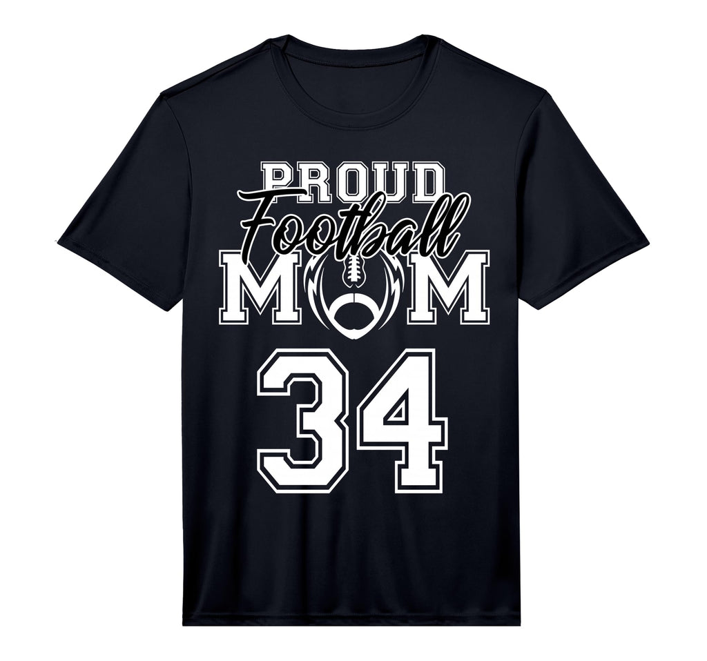 Custom Proud Football Mother Number T-Shirt - Aesthetic Graphic for Adults - T-Shirt, Sweatshirt, Hoodie