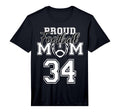 Custom Proud Football Mother Number 34 T-Shirt - Trendy Graphic Men Women - T-Shirt, Sweatshirt, Hoodie