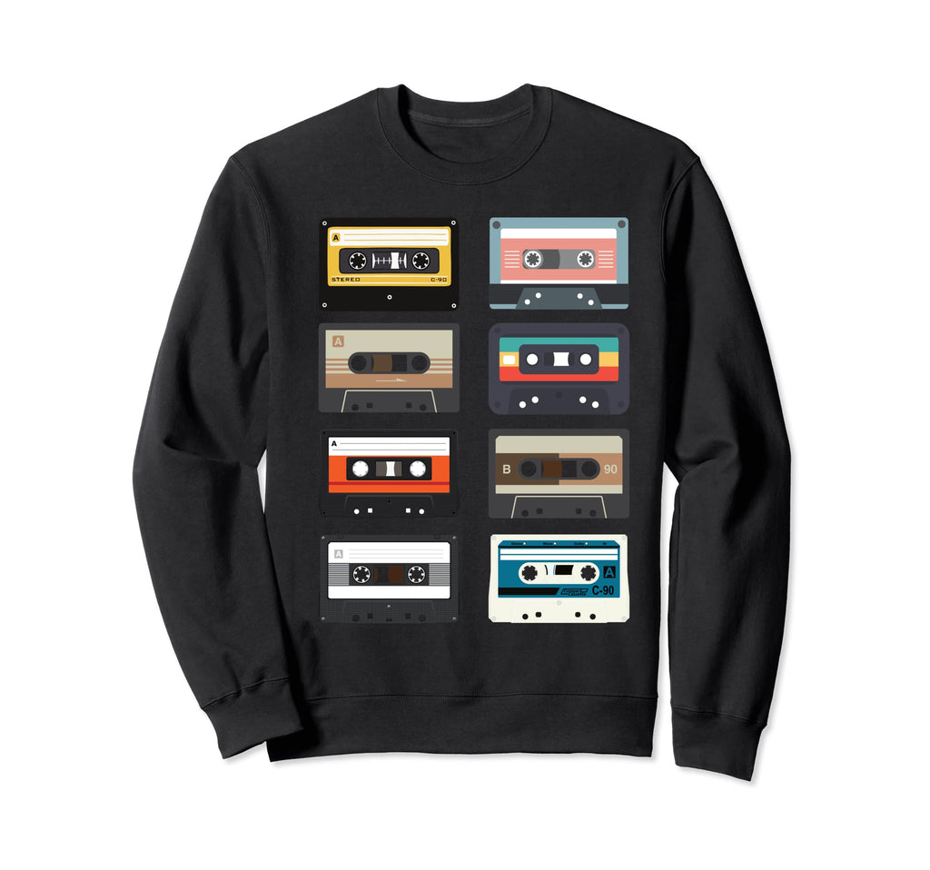 80S Cassette Tapes Nostalgic Music Sweatshirt - Graphic Print Men Women - T-Shirt, Sweatshirt, Hoodie