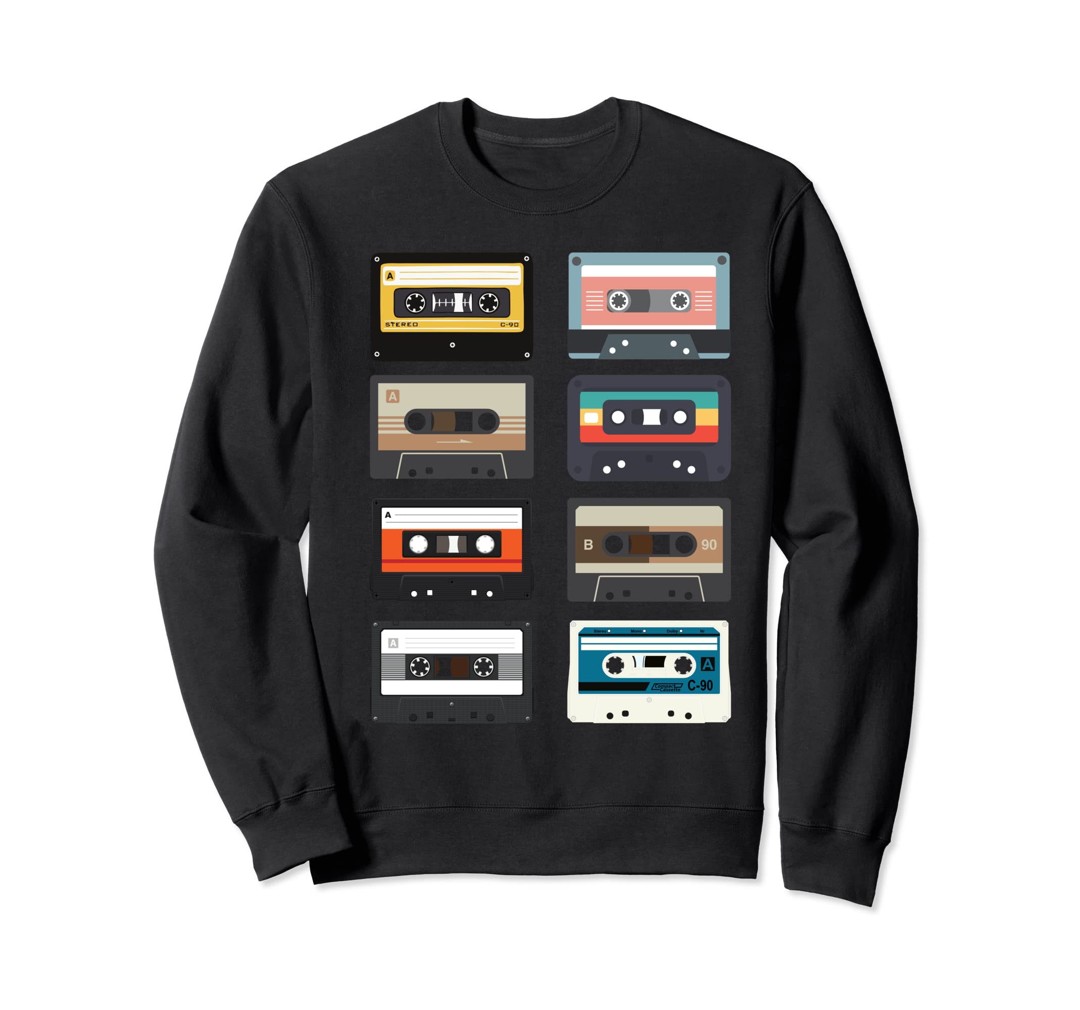 80S Cassette Tapes Nostalgic Music Sweatshirt - Graphic Print Men Women - T-Shirt, Sweatshirt, Hoodie
