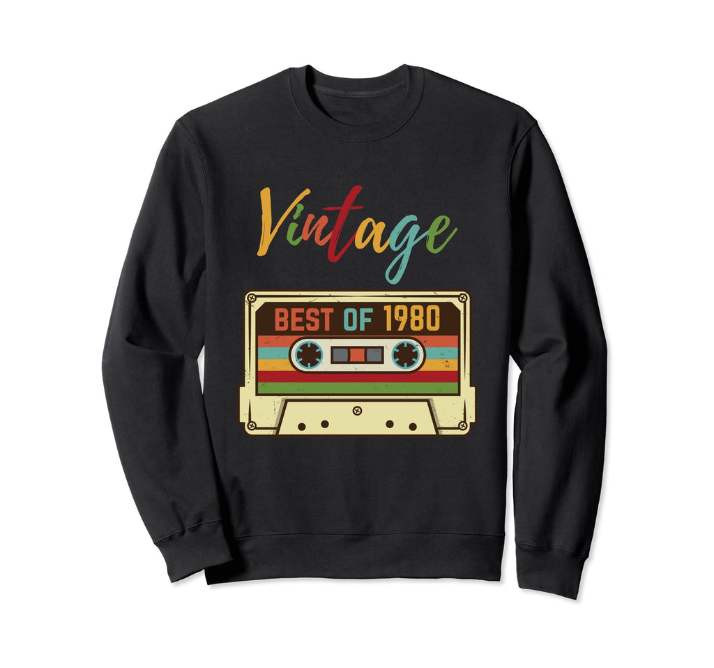 1980 Cassette Tape 42Nd Birthday Sweatshirt - Novelty Apparel Unisex - T-Shirt, Sweatshirt, Hoodie