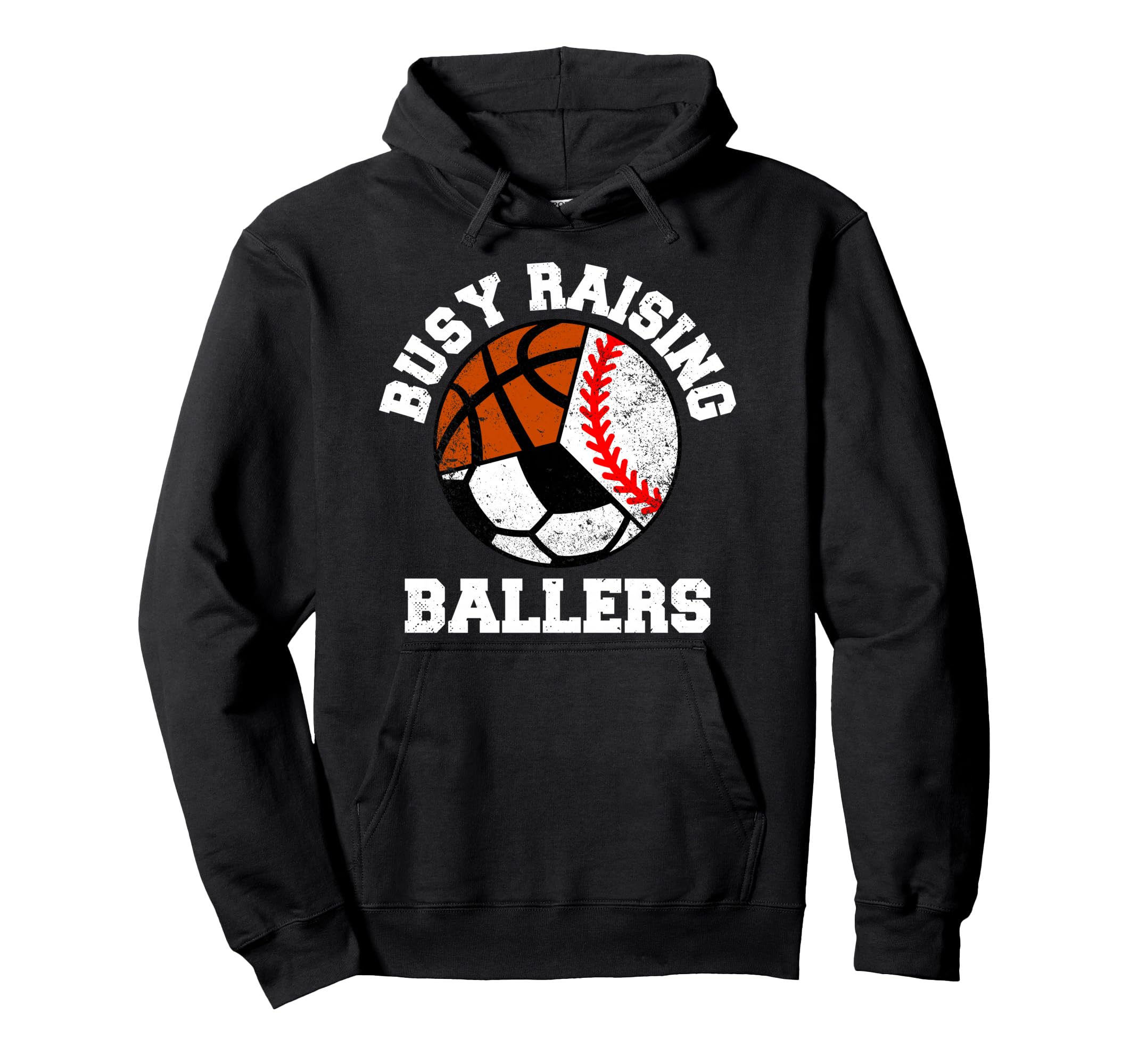 Busy Raising Ballers Funny Baseball Hoodie - Aesthetic Graphic for Adults - T-Shirt, Sweatshirt, Hoodie