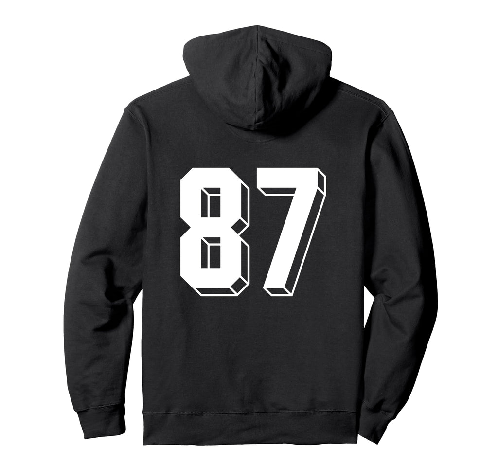 Number 87 Backside 80S 90S Team Jersey Hoodie - Streetwear Style Men Women - T-Shirt, Sweatshirt, Hoodie