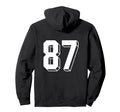 Number 87 Backside 80S 90S Team Jersey Hoodie - Streetwear Style Men Women - T-Shirt, Sweatshirt, Hoodie