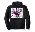 Just Who Loves Soccer Teen Soccer Hoodie - Minimalist Print for Adults - T-Shirt, Sweatshirt, Hoodie