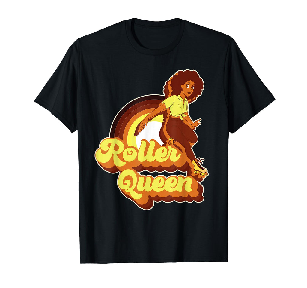 Roller Skating Skate 1970S Afro T-Shirt - Unique Graphic Men Women - T-Shirt, Sweatshirt, Hoodie