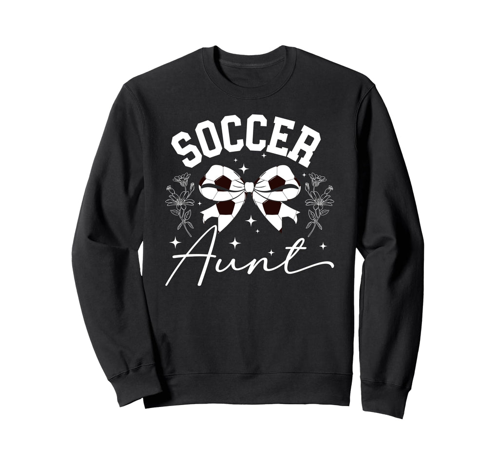 Soccer Aunt Coquette Soccer Sweatshirt - Aesthetic Graphic Men Women - T-Shirt, Sweatshirt, Hoodie