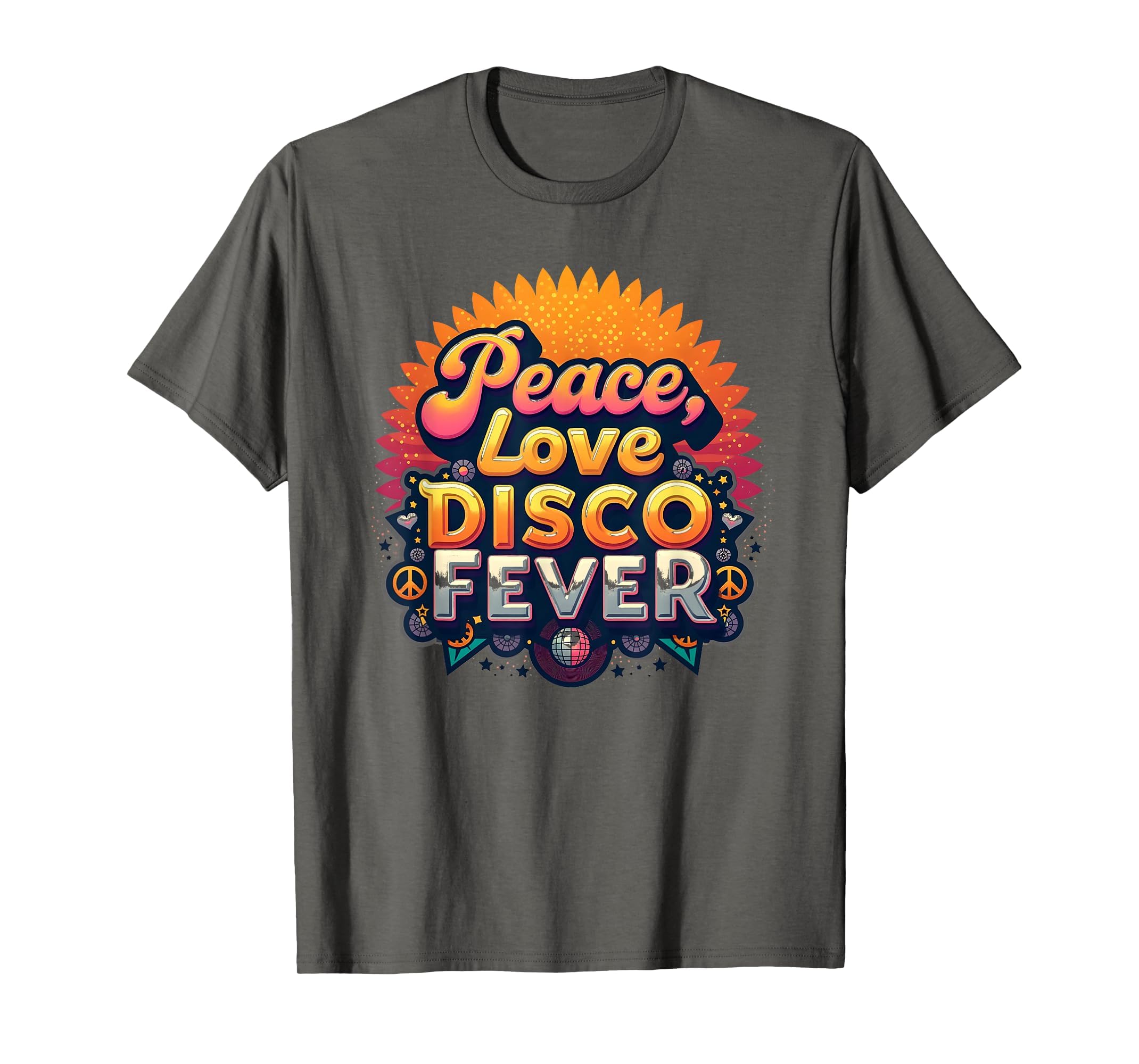 Peace Love Disco Fever 70S T-Shirt - Aesthetic Graphic Men Women - T-Shirt, Sweatshirt, Hoodie