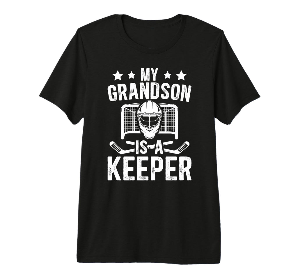 Mens Proud Hockey Keeper Papa Ice Hockey T-Shirt - Graphic Print Unisex - T-Shirt, Sweatshirt, Hoodie