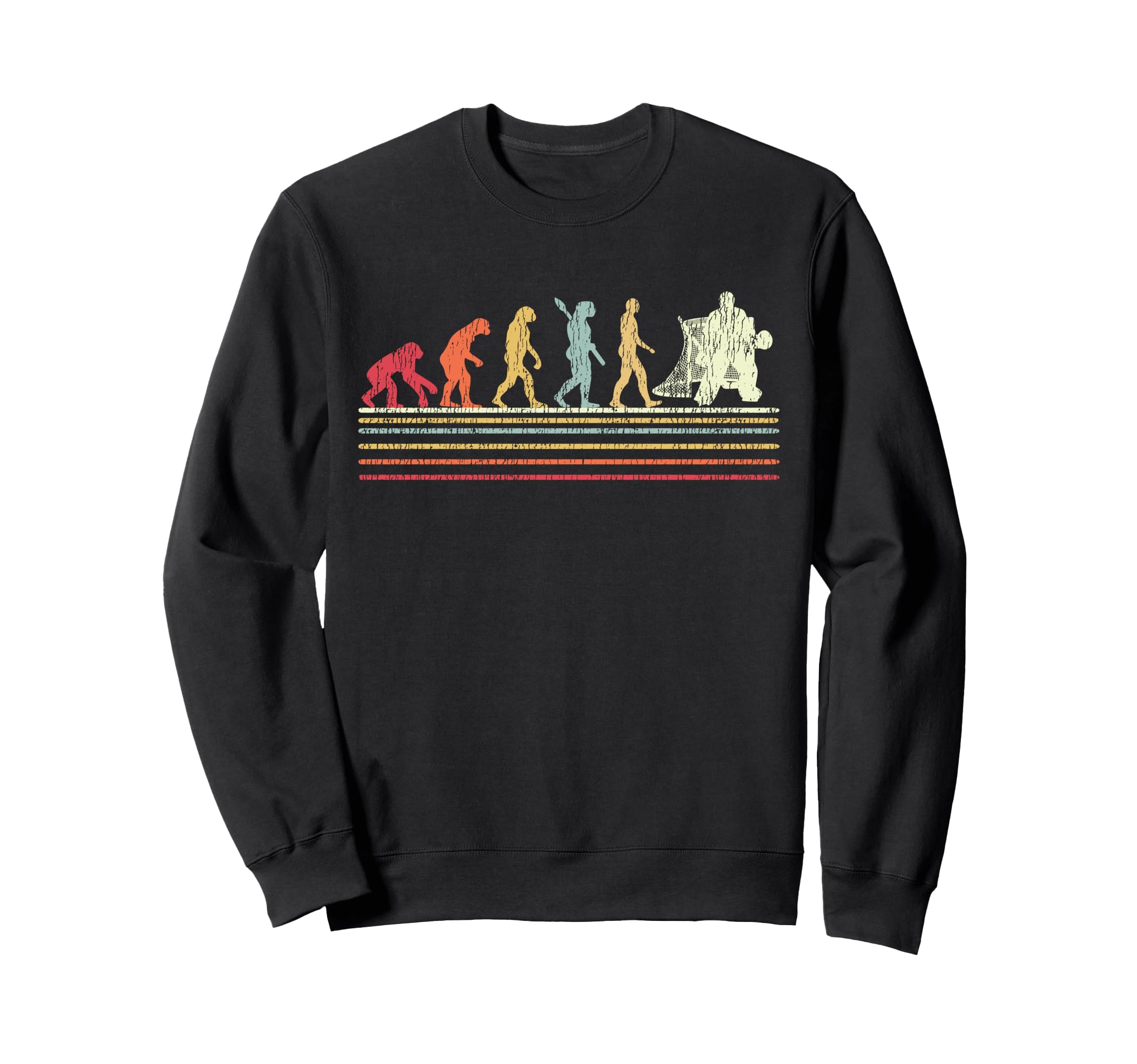 Ice Hockey Goalie Goalkeeper Evolution Sweatshirt - Novelty Apparel Unisex - T-Shirt, Sweatshirt, Hoodie