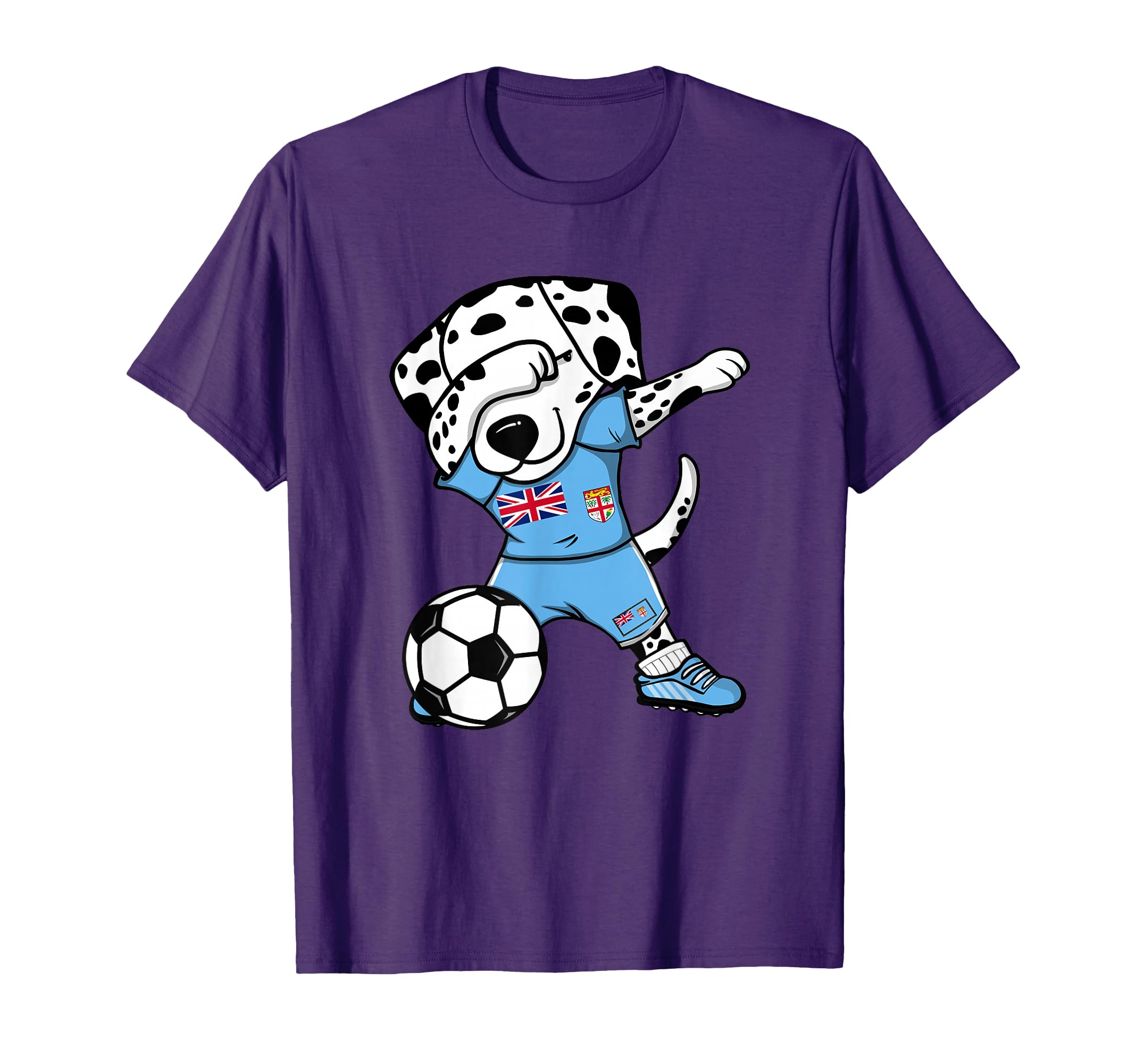 Dabbing Dalmatian Fiji Soccer Fans T-Shirt - Fun Novelty Design Unisex - T-Shirt, Sweatshirt, Hoodie