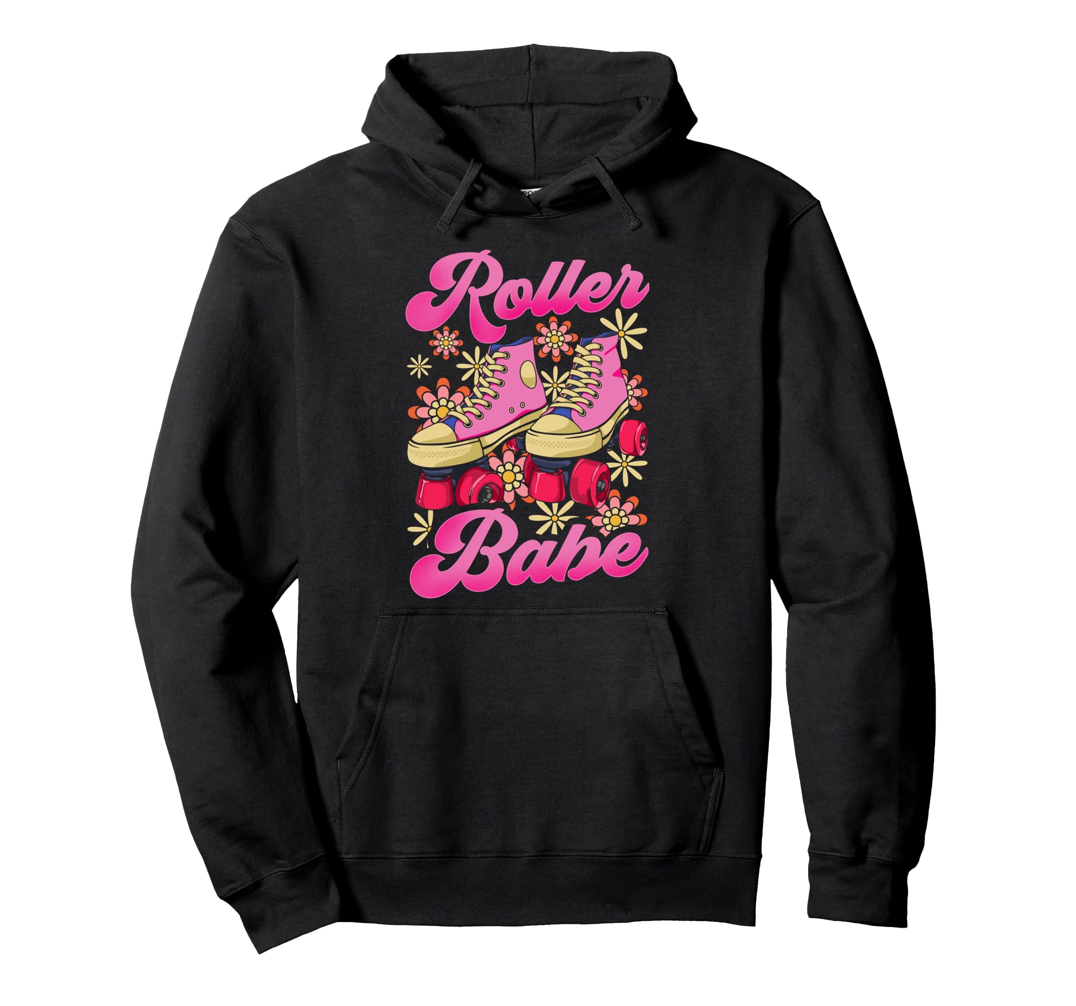 Roller Skating Skate 1970S Roller Babe Hoodie - Aesthetic Graphic Unisex - T-Shirt, Sweatshirt, Hoodie