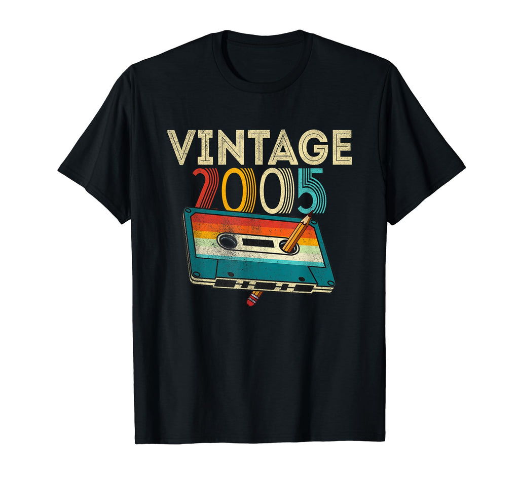 19 Year Old Gifts 2005 Cassette Tape T-Shirt - Unique Graphic Men Women - T-Shirt, Sweatshirt, Hoodie
