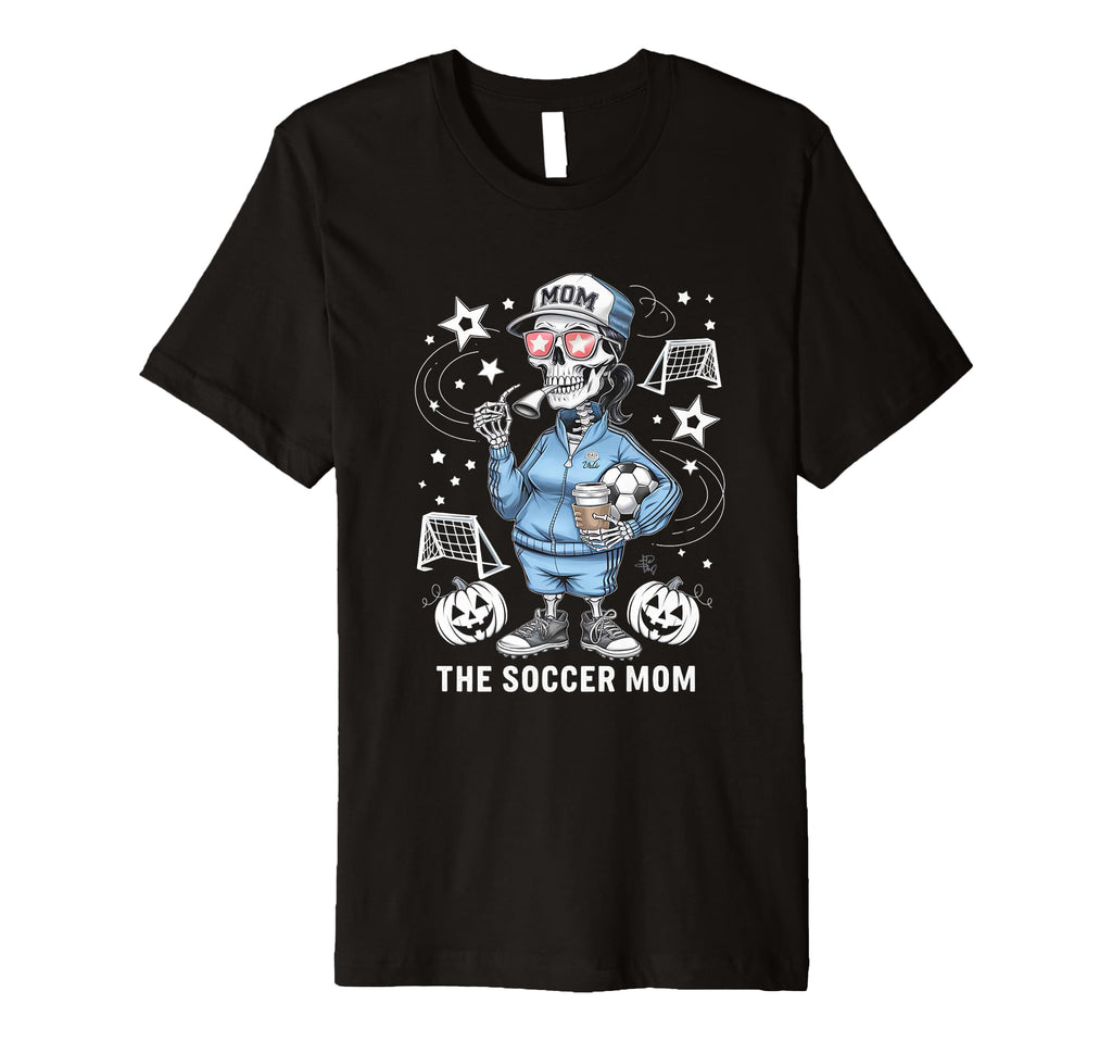 Soccer Mom Skeletton Halloween T-Shirt - Aesthetic Graphic Men Women - T-Shirt, Sweatshirt, Hoodie