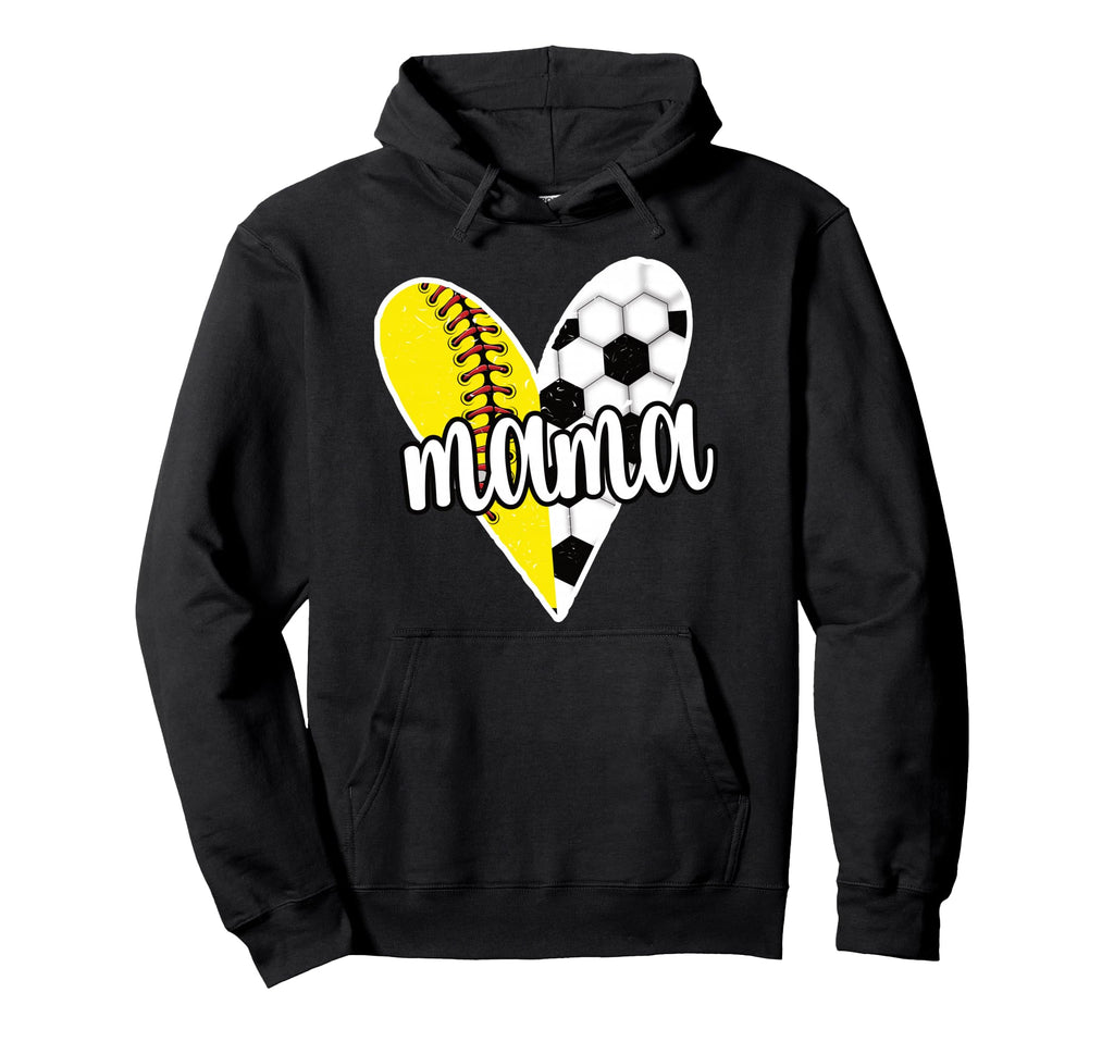 Baller Mama Proud Soccer Softball Hoodie - Minimalist Print Men Women - T-Shirt, Sweatshirt, Hoodie