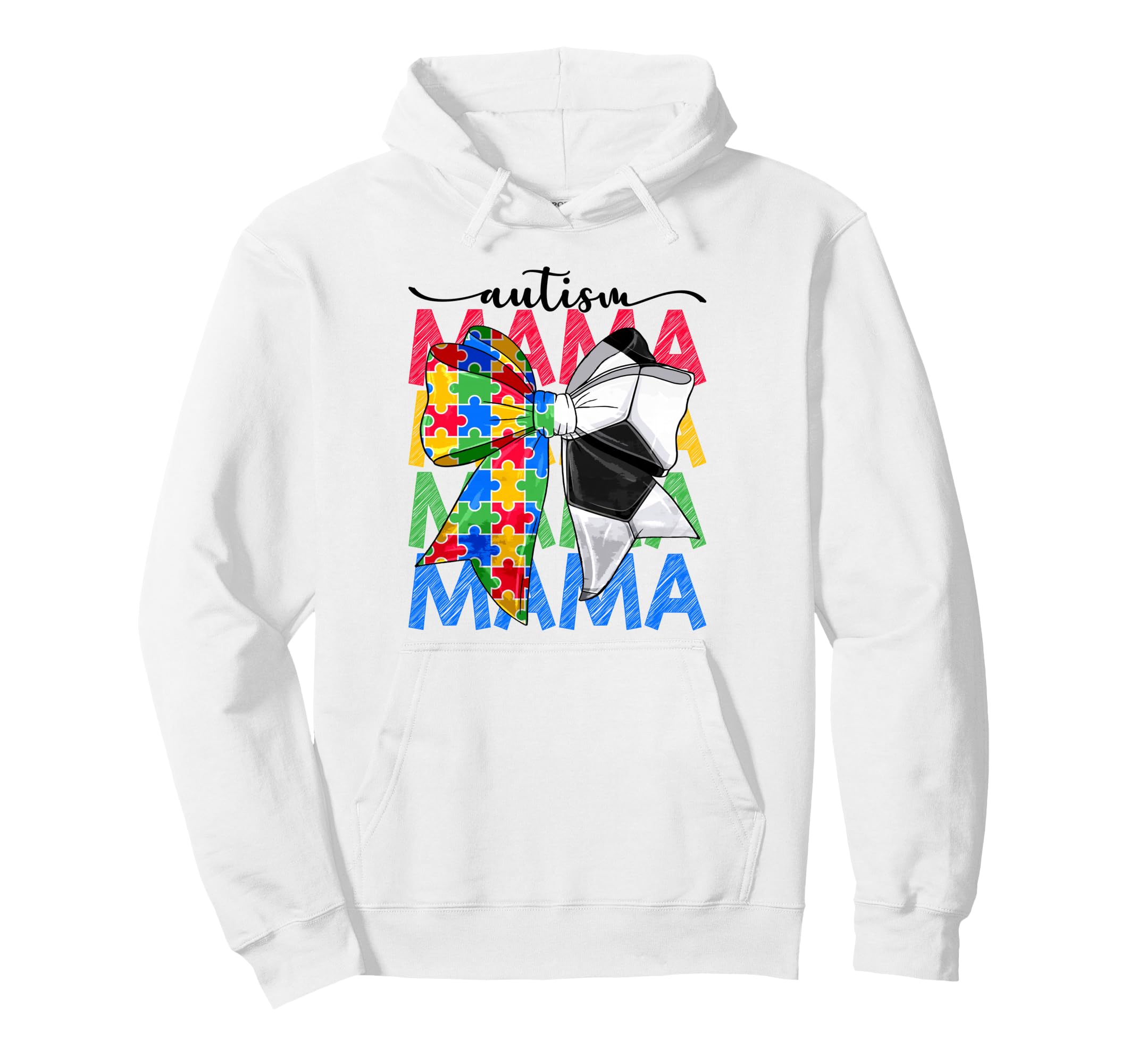 Autism Mama Autism Awareness Coquette Hoodie - Custom Art Print for Adults - T-Shirt, Sweatshirt, Hoodie