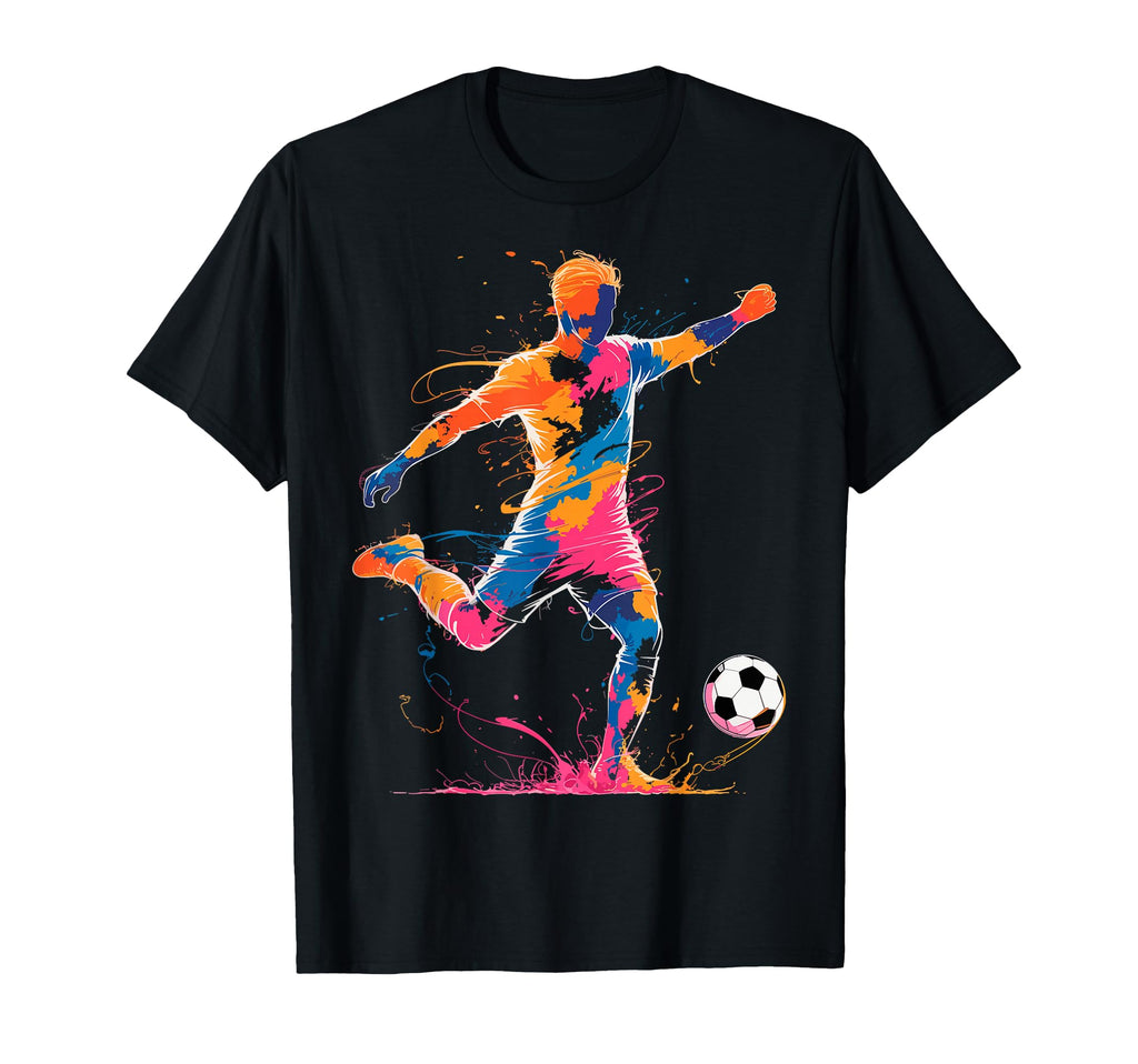 Colorful Funny Soccer Player Fan T-Shirt - Fun Novelty Design Men Women - T-Shirt, Sweatshirt, Hoodie