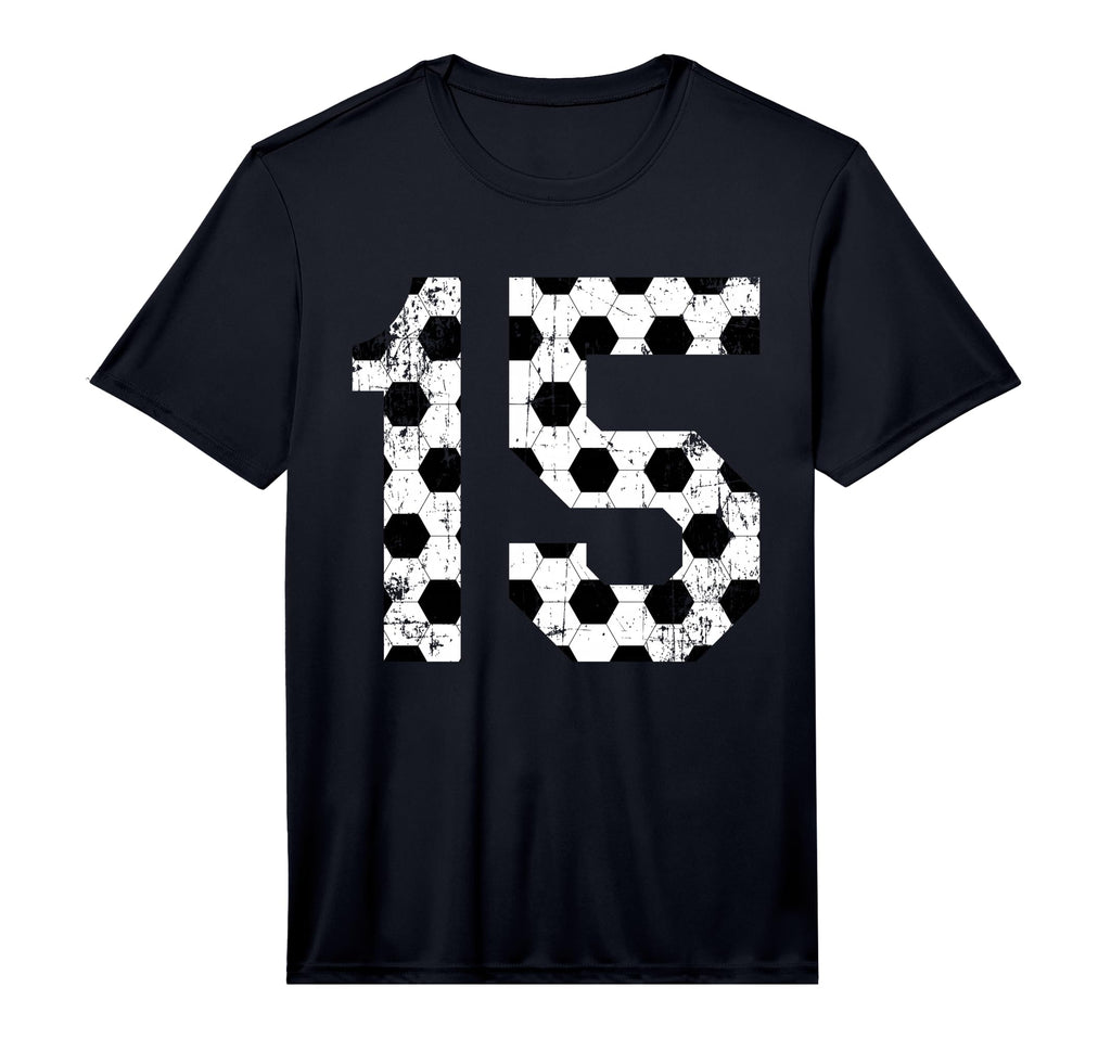 Soccer 15 Jersey Number Performance T-Shirt - Novelty Apparel for Adults - T-Shirt, Sweatshirt, Hoodie