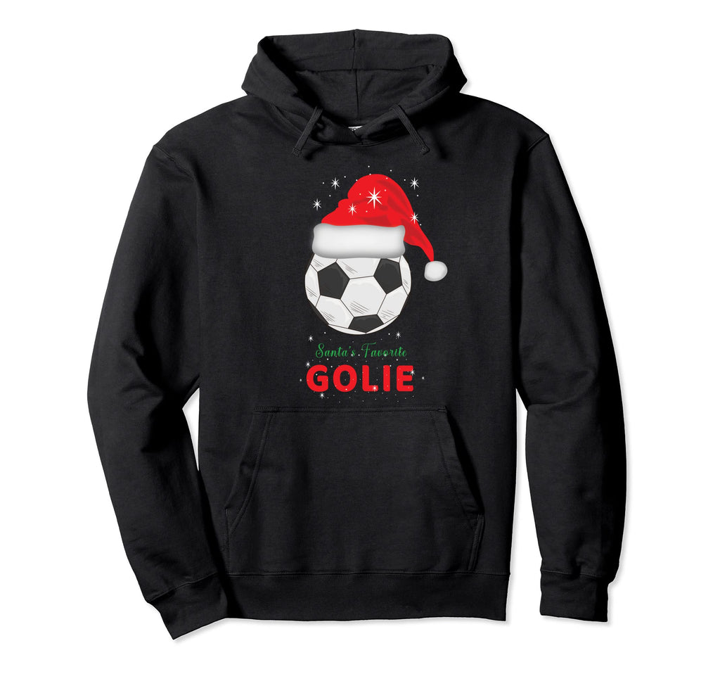 Soccer Santas Favorite Goalkeeper Goalie Hoodie - Aesthetic Graphic Unisex - T-Shirt, Sweatshirt, Hoodie