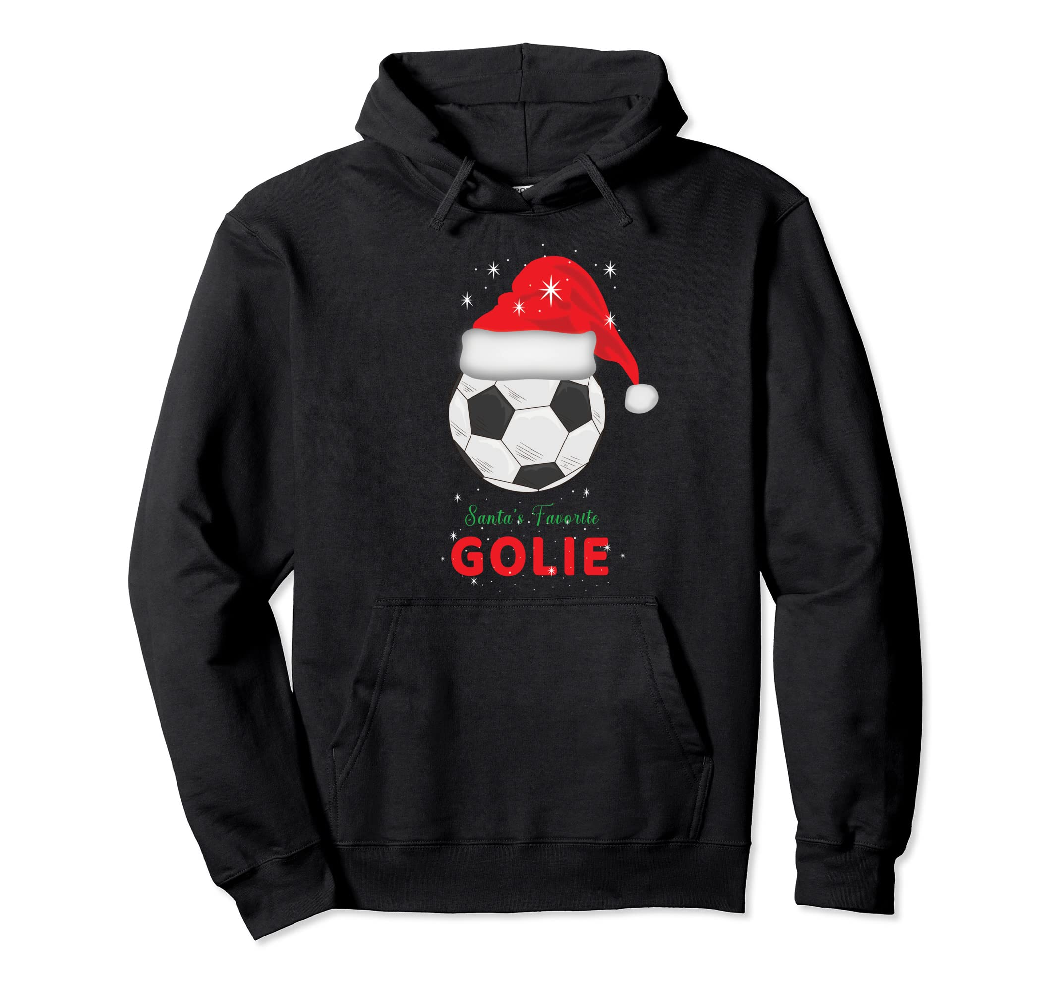 Soccer Santas Favorite Goalkeeper Goalie Hoodie - Aesthetic Graphic Unisex - T-Shirt, Sweatshirt, Hoodie