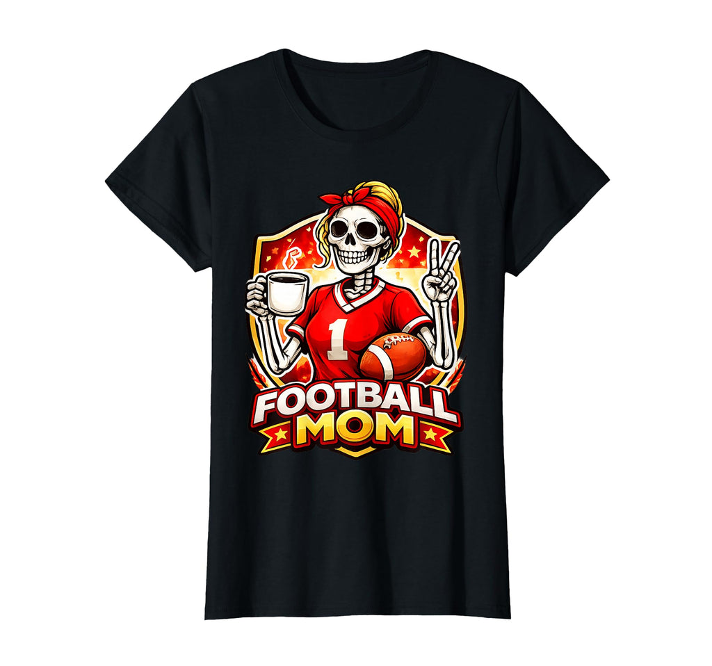 Football Mom Funny Game Day Coffee Lover T-Shirt - Graphic Print for Adults - T-Shirt, Sweatshirt, Hoodie