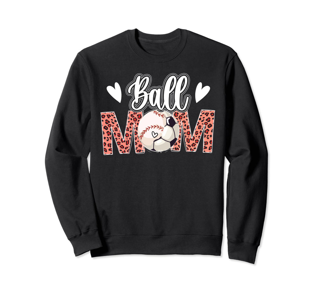 Ball Mom Soccer Baseball Mom Baseball Sweatshirt - Minimalist Print Unisex - T-Shirt, Sweatshirt, Hoodie