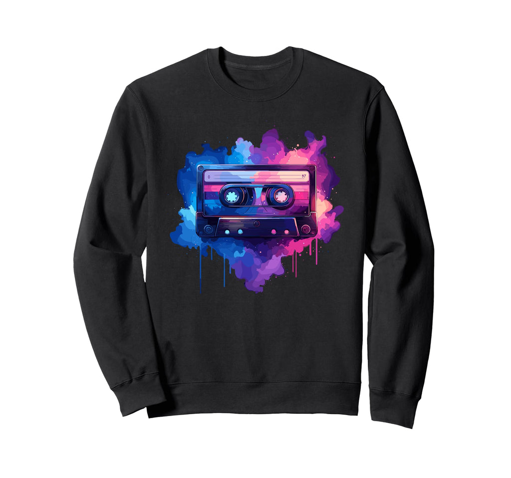 Cassette Player Music Tape Recorder Sweatshirt - Fun Novelty Design Unisex - T-Shirt, Sweatshirt, Hoodie
