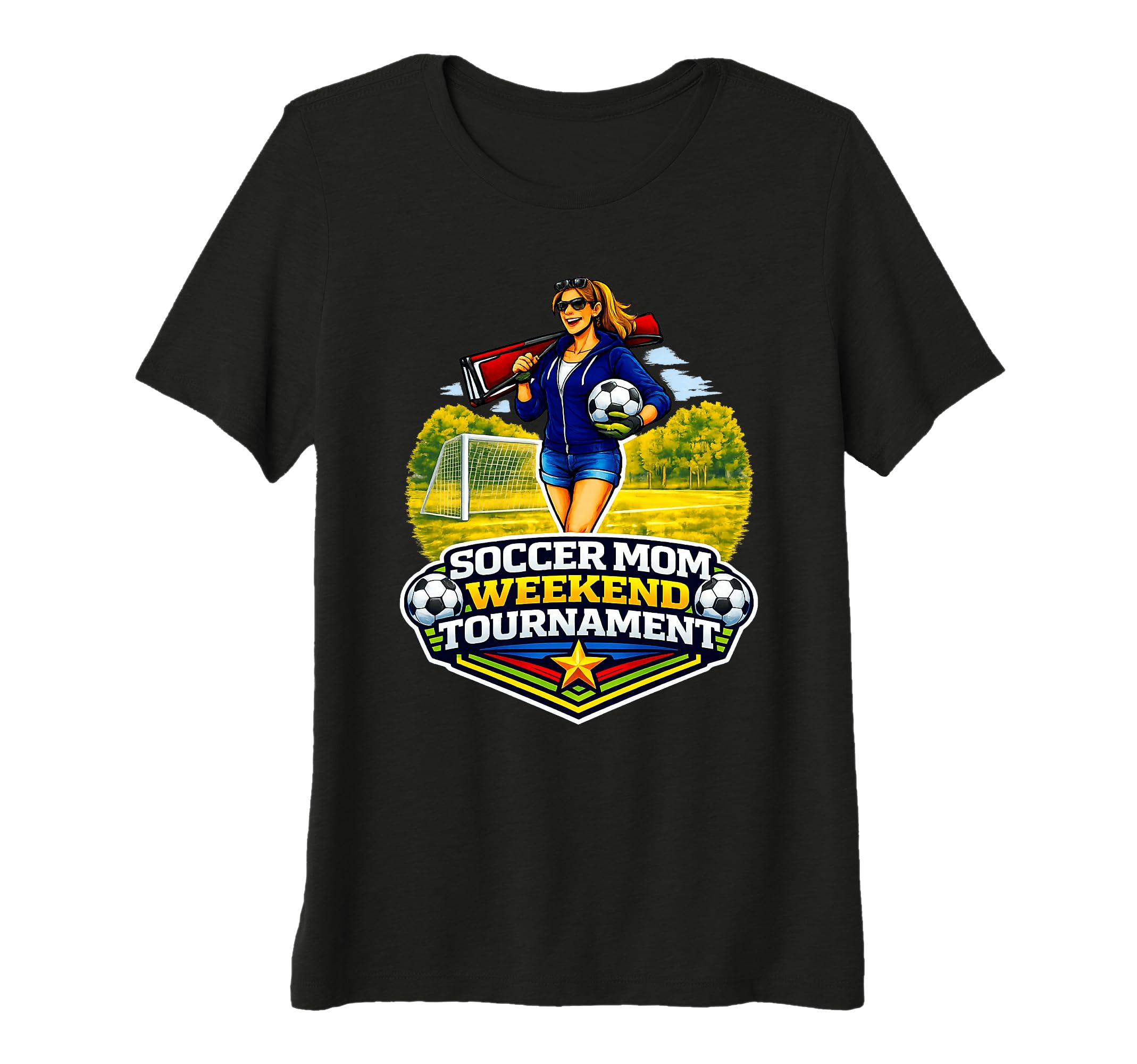 Womens Soccer Mom Weekend T-Shirt - Fun Novelty Design for Adults - T-Shirt, Sweatshirt, Hoodie