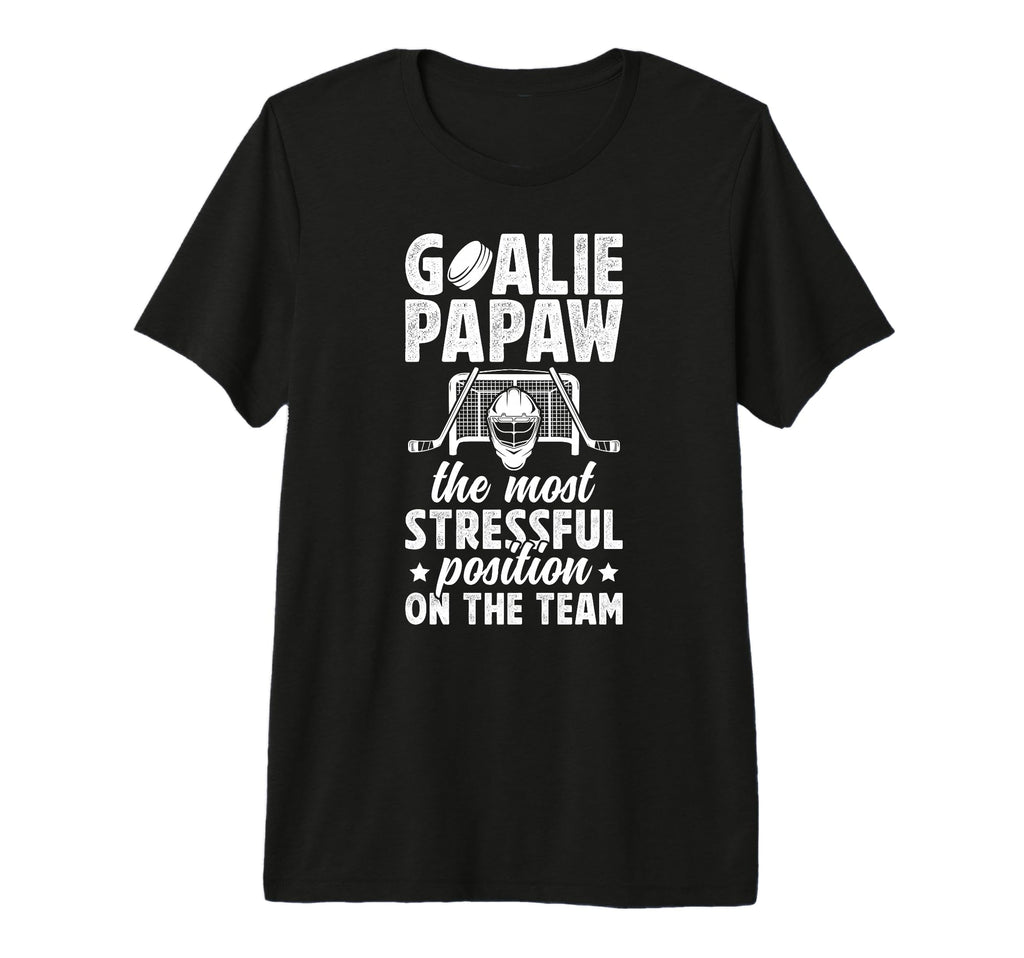 Mens Funny Hockey Goalie Papaw Ice T-Shirt - Minimalist Print Men Women - T-Shirt, Sweatshirt, Hoodie