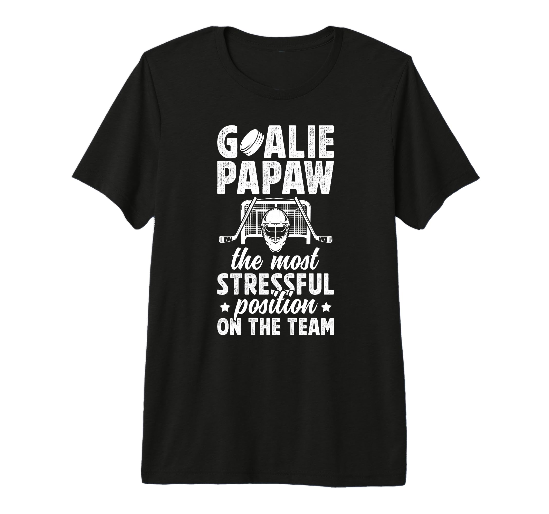 Mens Funny Hockey Goalie Papaw Ice T-Shirt - Minimalist Print Men Women - T-Shirt, Sweatshirt, Hoodie