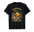 Camping Forest Tent Campfire T-Shirt - Minimalist Print Men Women - T-Shirt, Sweatshirt, Hoodie