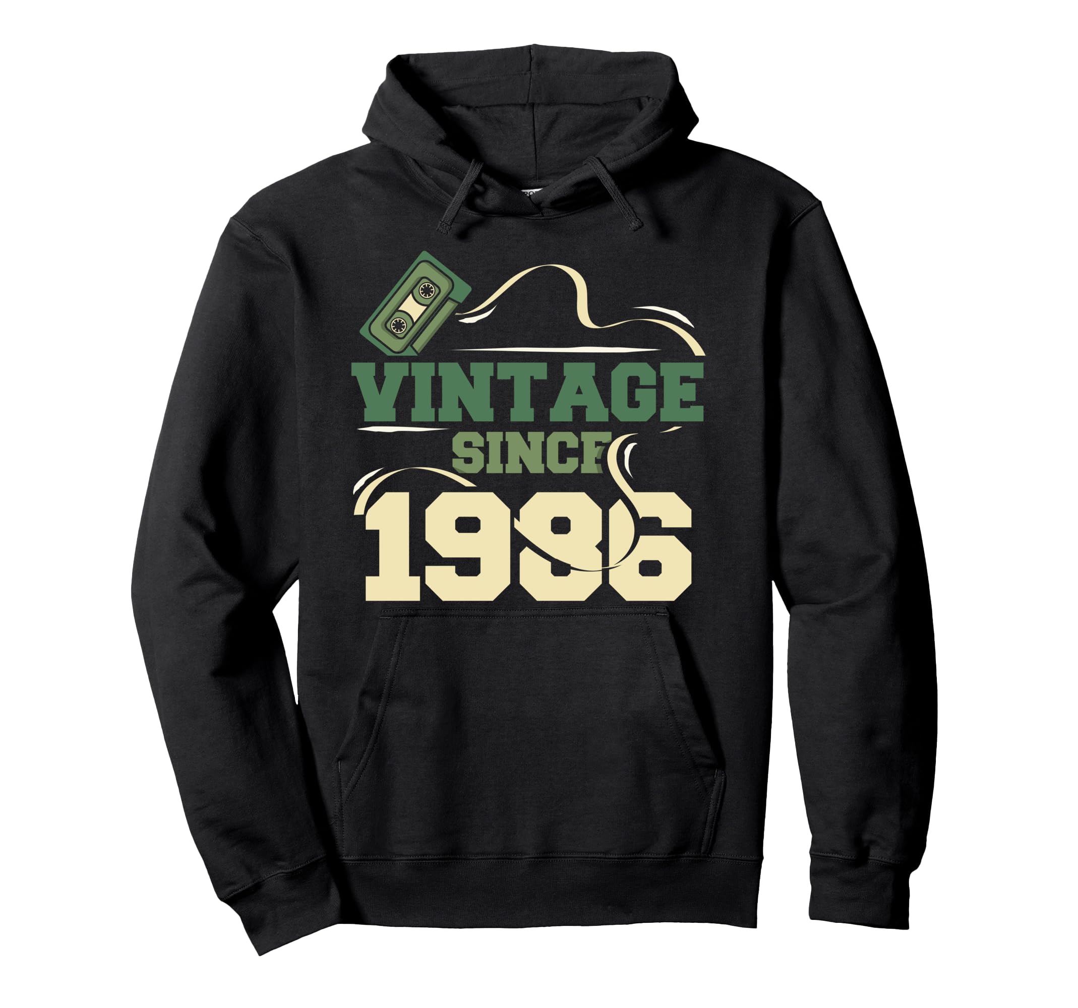 Since 1986 Birthday Cassette Tape 80S 80S Hoodie - Graphic Print for Adults - T-Shirt, Sweatshirt, Hoodie