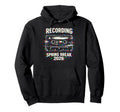 Recording Spring Break 2026 Glitch Hoodie - Aesthetic Graphic for Adults - T-Shirt, Sweatshirt, Hoodie