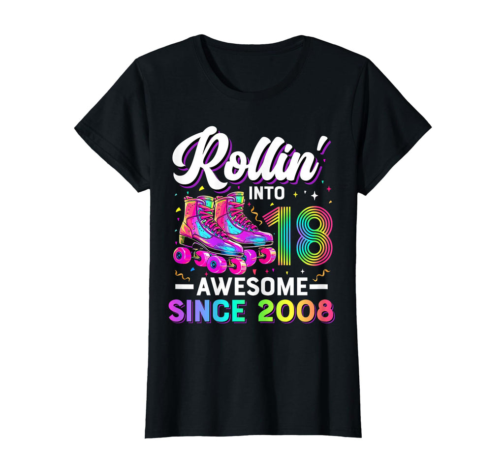 18Th Birthday 18 Year Old Roller Skate T-Shirt - Custom Art Print Unisex - T-Shirt, Sweatshirt, Hoodie
